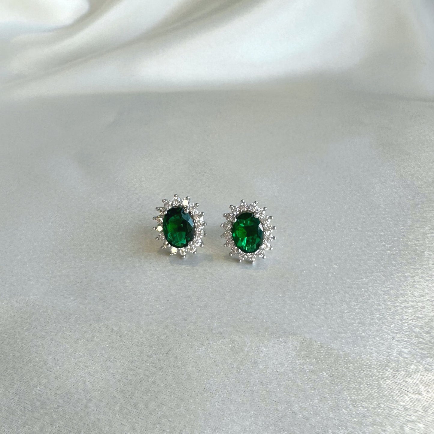 Royal Emerald CZ Earrings