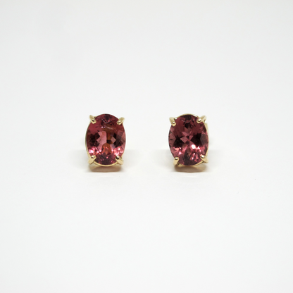 Pietra Earrings with Pink Tourmaline